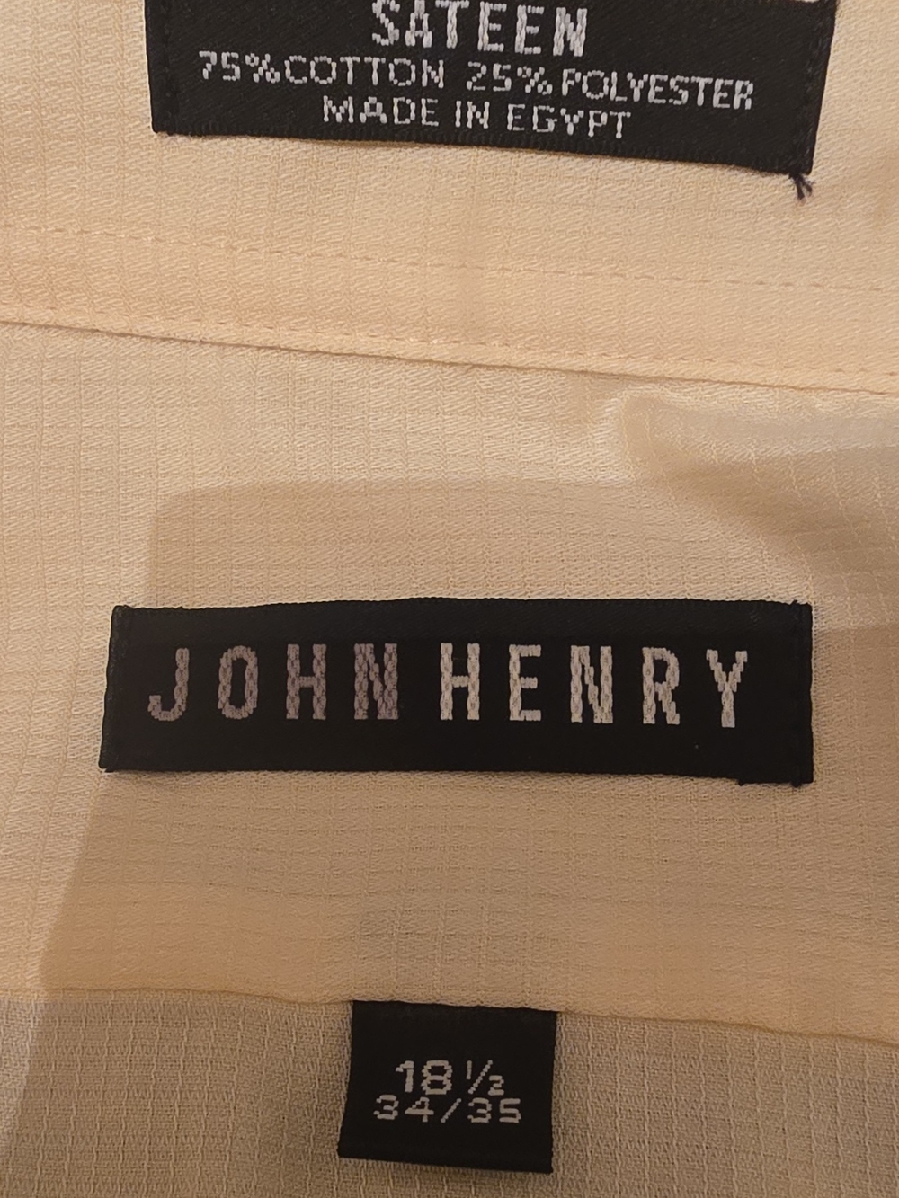 John Henry Men’s Dress Shirt - Cream